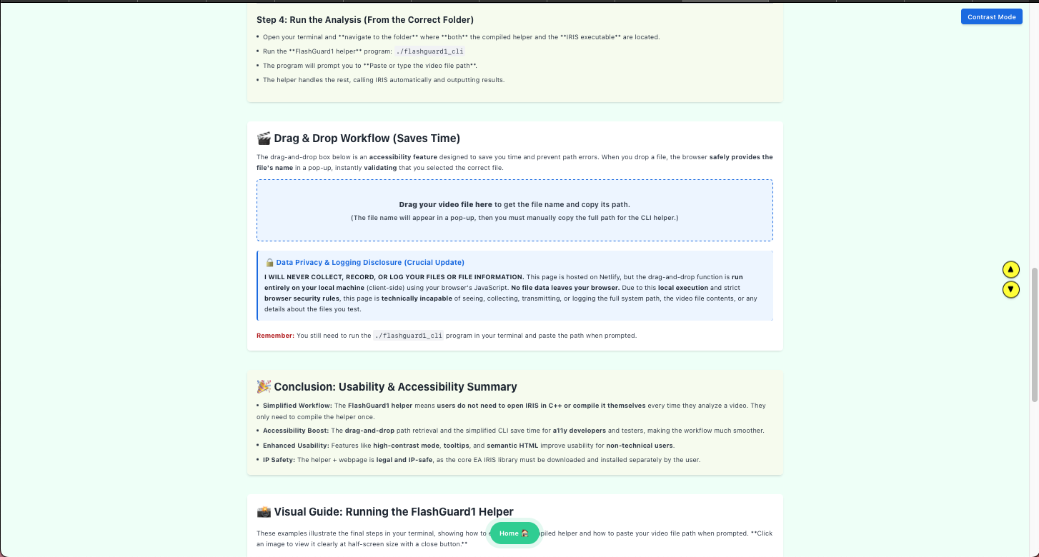 FlashGuard1 UI Preview