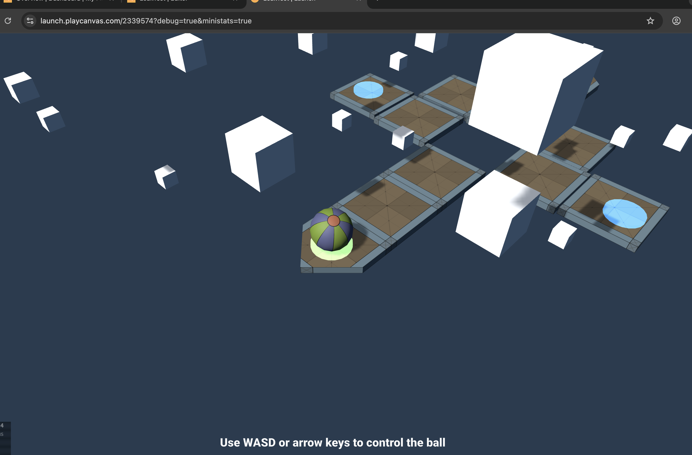 Annotated GIF showing Accessibility Improvement in PlayCanvas